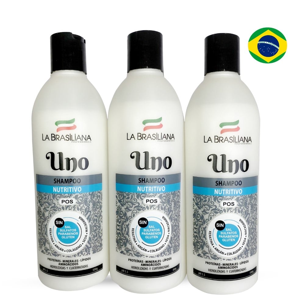 SHAMPOO LA BRASILIANA POST ALISADO POR 3 - 1