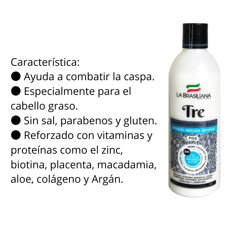 SHAMPOO TRE - POS 500GR - LA BRASILIANA - 3
