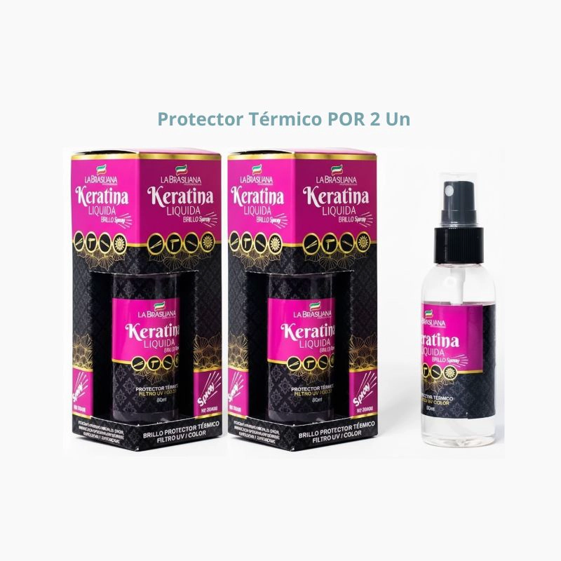 PROTECTOR TERMICO KERATINA LIQUIDA POR 2 LA BRASILIANA 60 ML. - 1