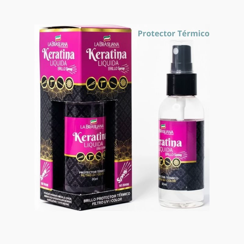 PROTECTOR TERMICO KERATINA LIQUIDA POR 2 LA BRASILIANA 60 ML. - 3