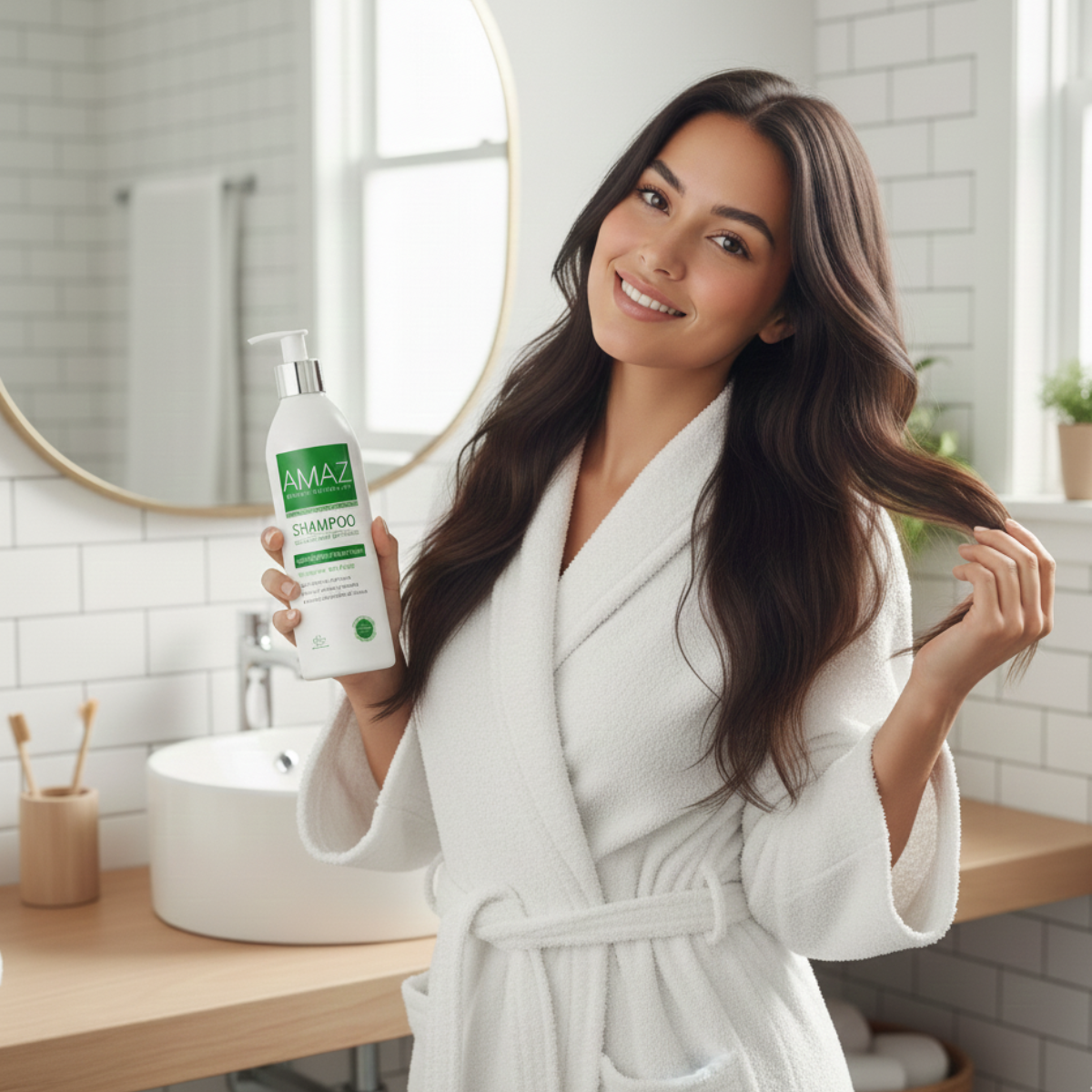 Kit Shampoo, Acondicionador y Mascarilla AMAZ Sin Sal - Hidratación Profunda- Post Alisado 380gr. - 4
