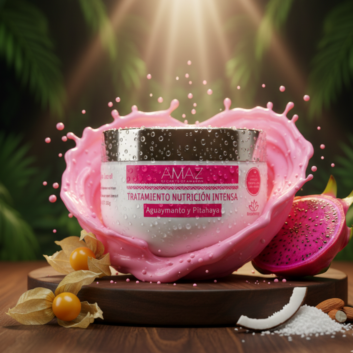 Kit Shampoo, Acondicionador y Mascarilla AMAZ- Nutricion Intensa- Sin Sal- Post Alisado- 380gr. - 5