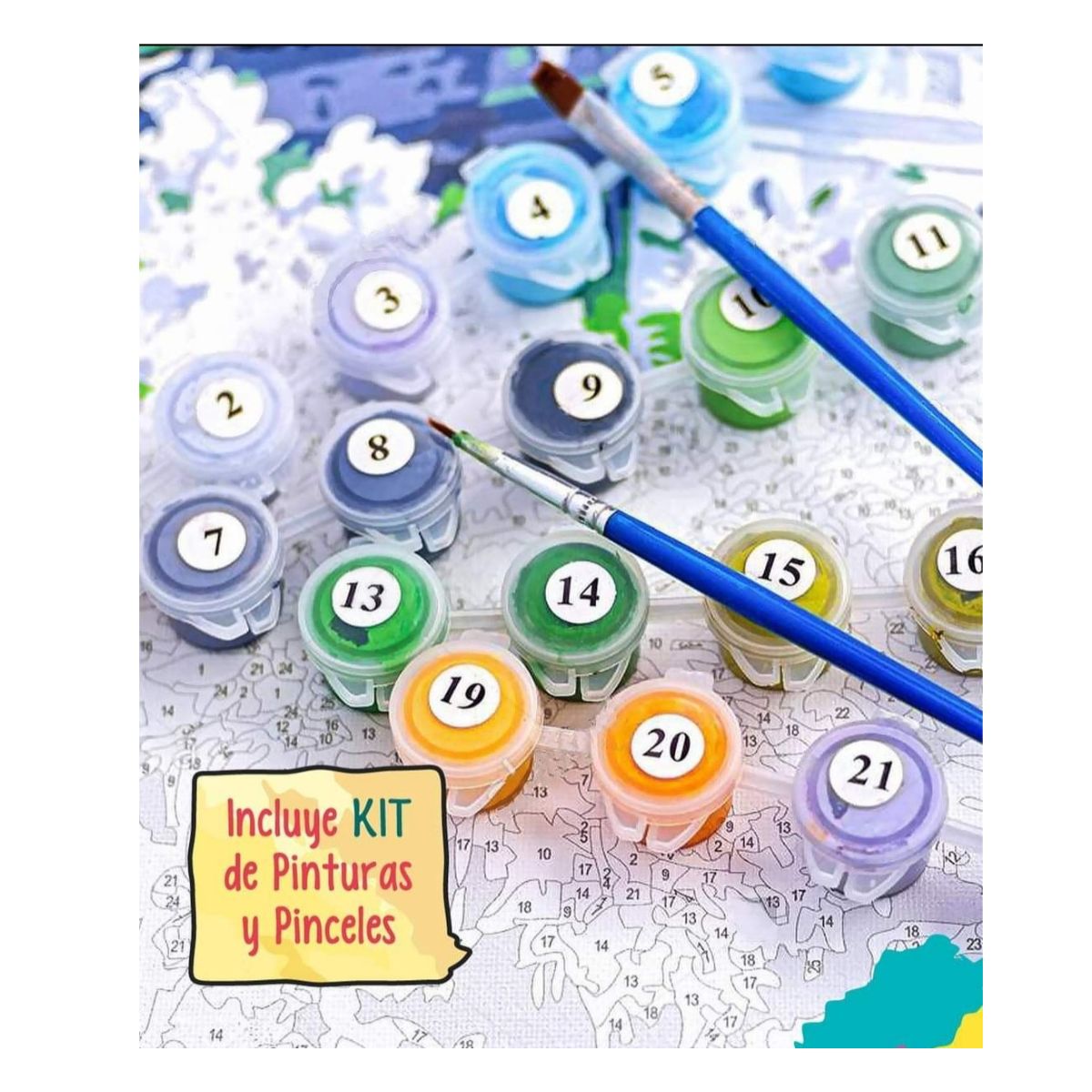 KIT PAINT BY NUMBER AL OLEO LA NOCHE ESTRELLADA VAN GOGH - 2