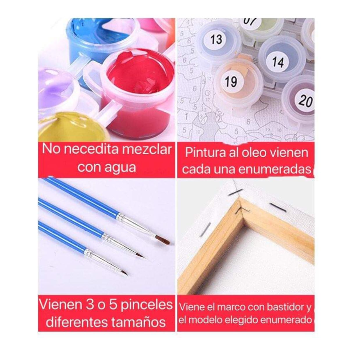 KIT PAINT BY NUMBER AL OLEO LA NOCHE ESTRELLADA VAN GOGH - 3
