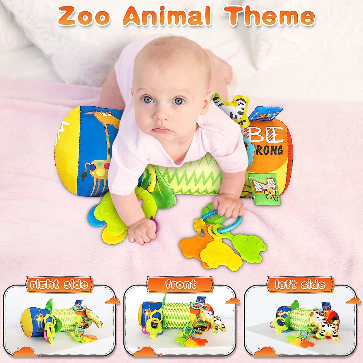RODILLO PARA ESTIMULACION DE GATEO DEL BEBE CON SONAJERO UNISEX - 7
