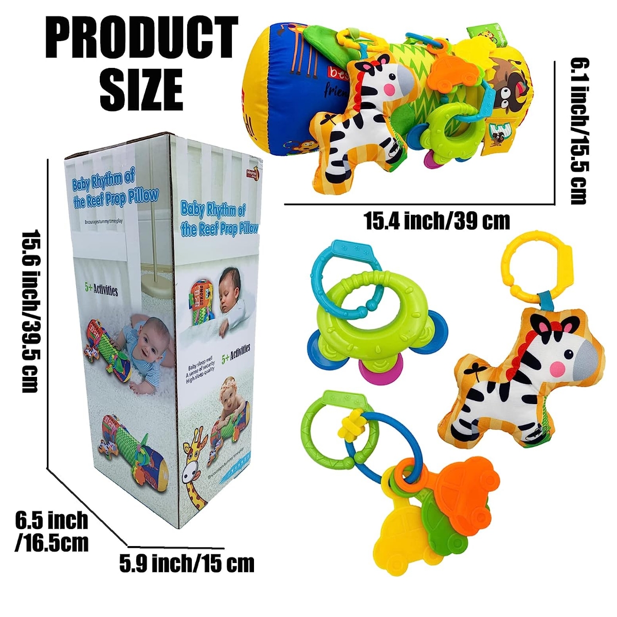RODILLO PARA ESTIMULACION DE GATEO DEL BEBE CON SONAJERO UNISEX - 8