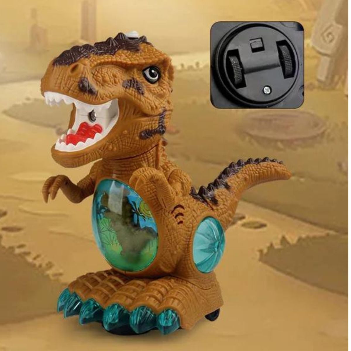 JUEGO DIDÁCTICO DINOSAURIO MUSICAL BOTA HUMO CAMINA CON LUCES NIÑOS - 5