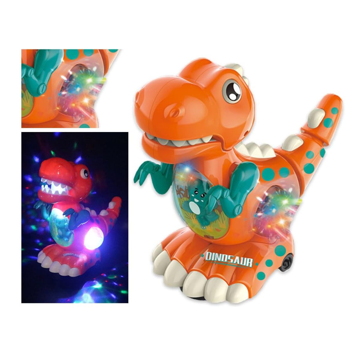 FIGURA DINOSAURIO T-REX DIDACTICO LUCES SONIDOS MOVIMIENTOS - 9
