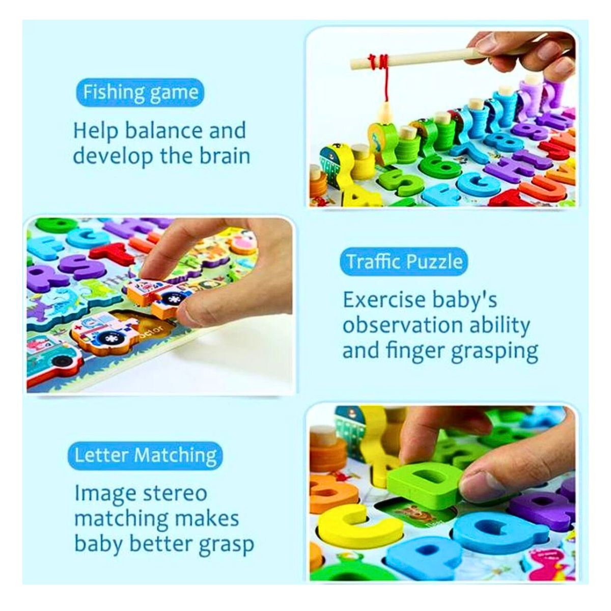 TABLERO MONTESSORI COMPLETO DIDACTICO PARA NIÑOS EDUCATIVO - 8