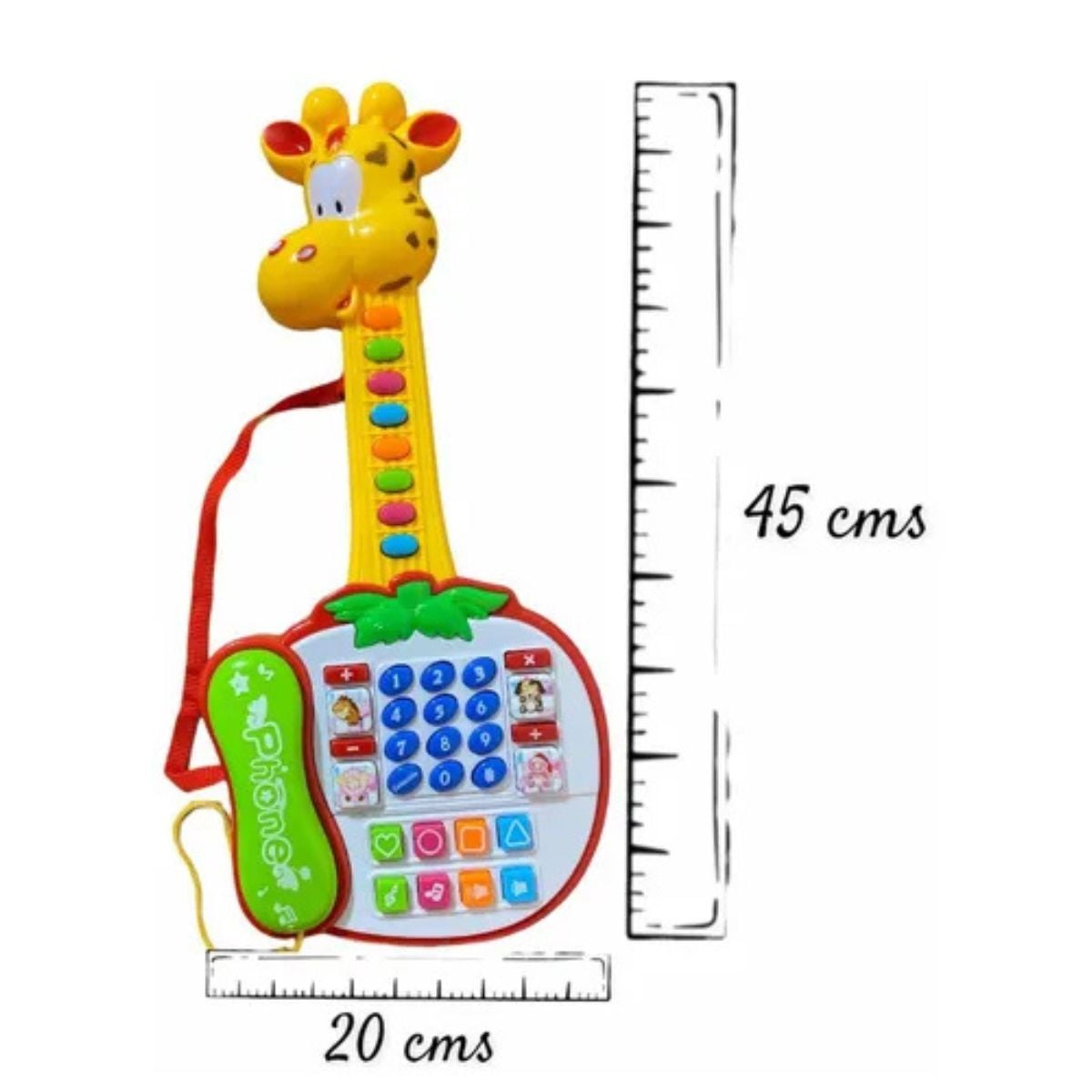 GUITARRA PARA BEBE MODELO JIRAFA SONIDO Y LUCES DIDACTICO - 3