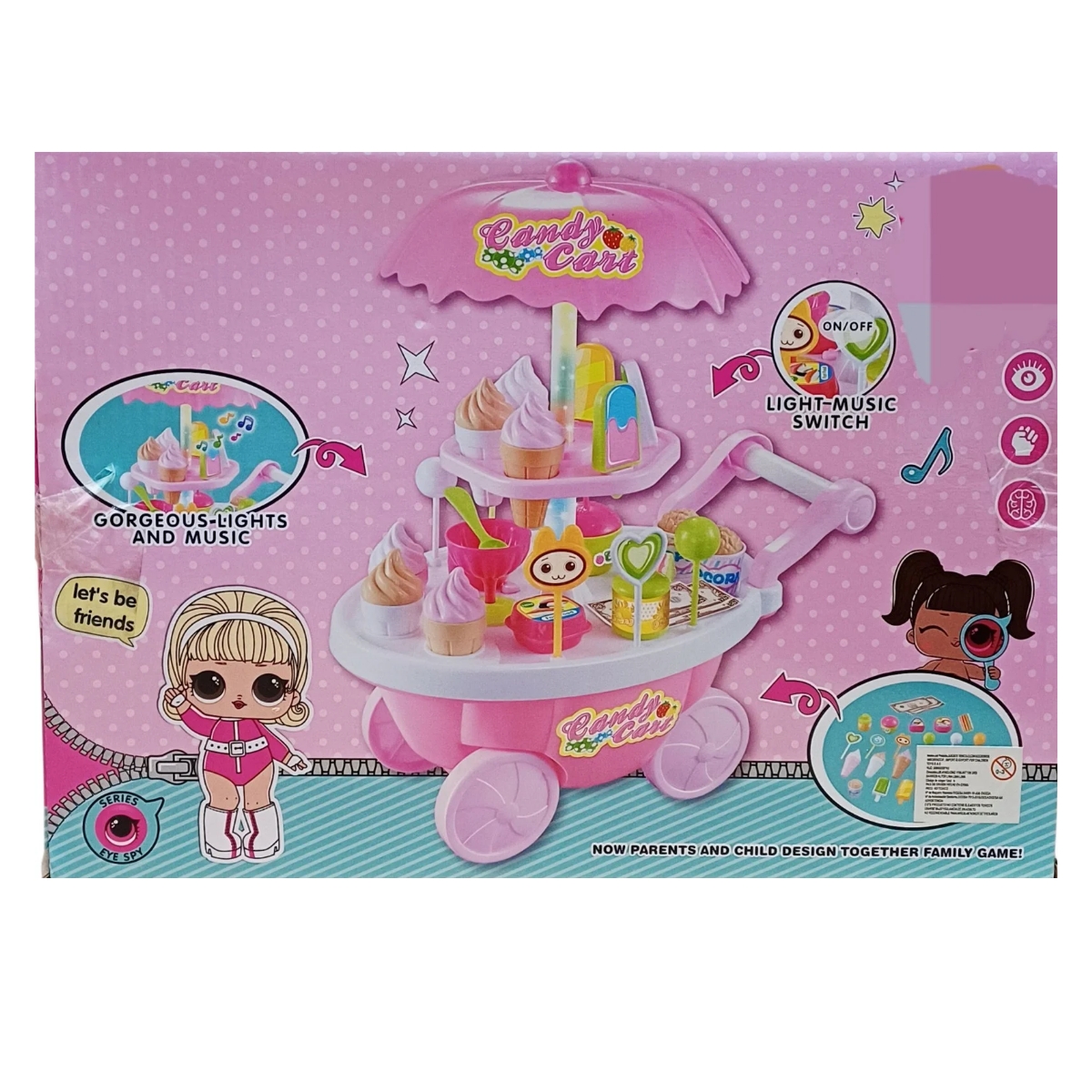 Juguete Carrito Heladero Musical Con Luces 32 Piezas Niñas - 8