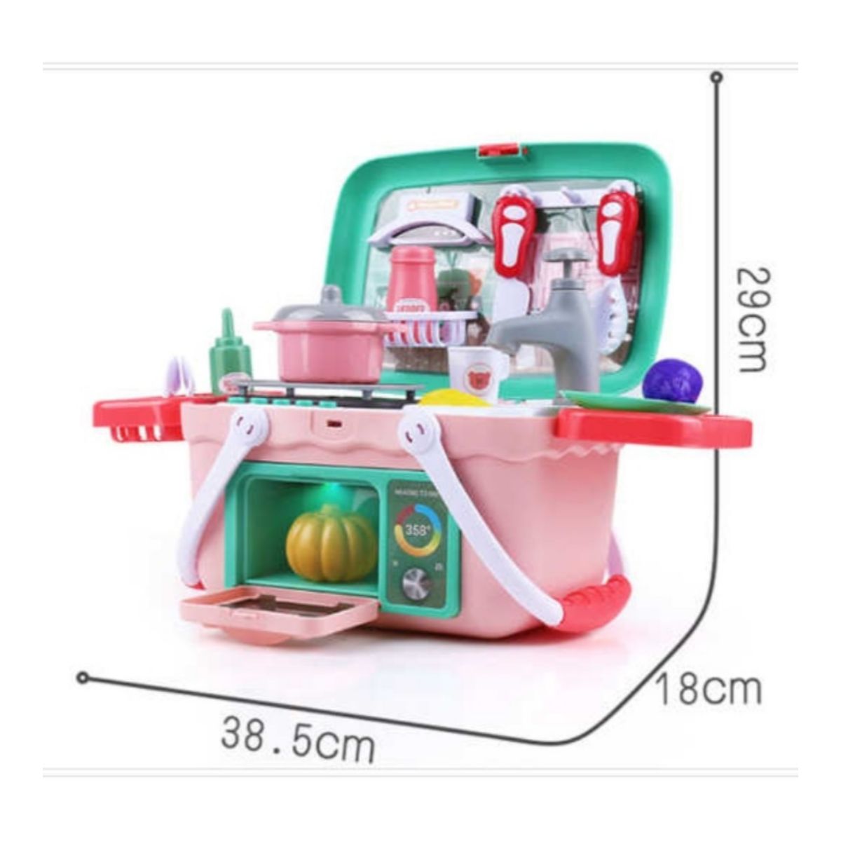 SET COCINA PICNIC REALISTA CON EFECTOS 30 PIEZAS JUGUETE - 7