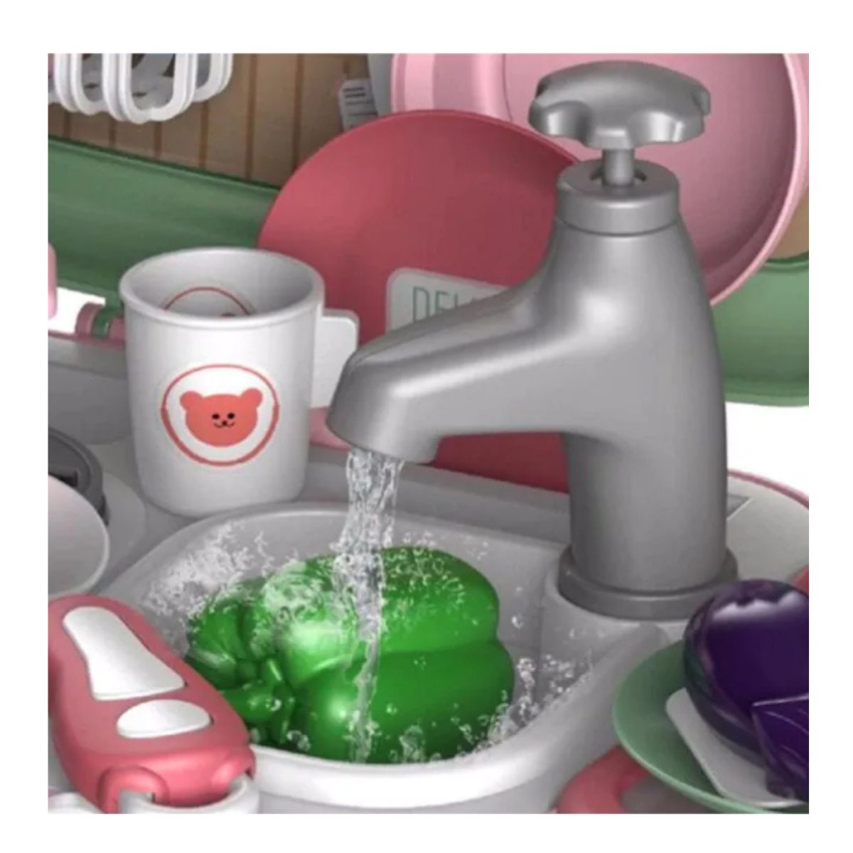 SET COCINA PICNIC REALISTA CON EFECTOS 30 PIEZAS JUGUETE - 8