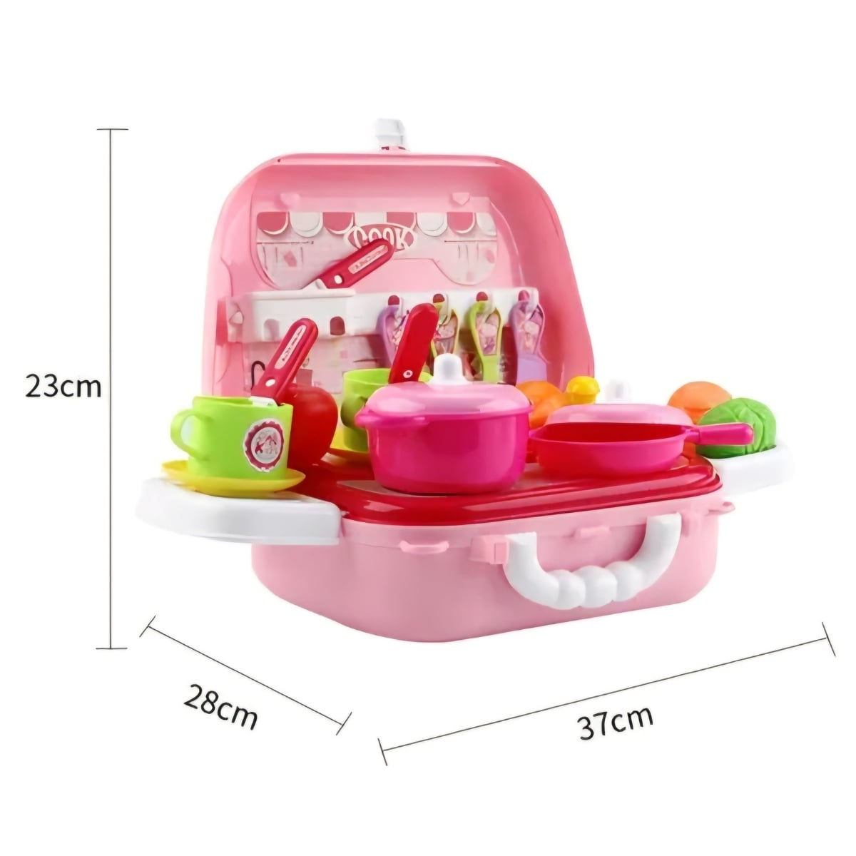 JUGUETE DE COCINA MALETA CON ACCESORIOS 26 PIEZAS PARA NIÑAS - 4