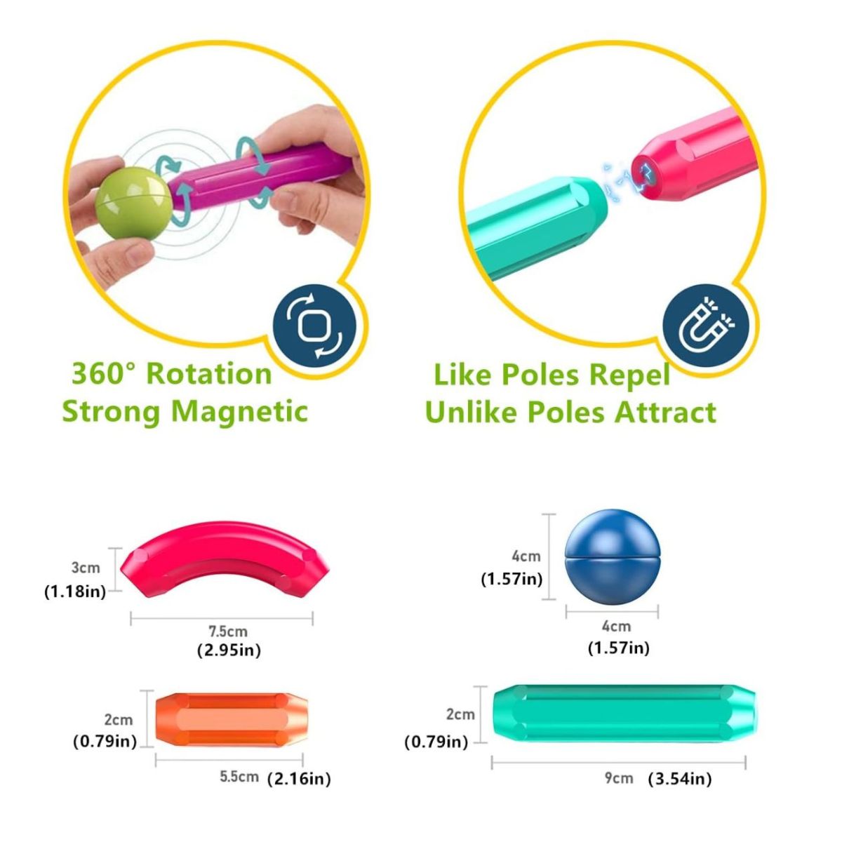 BLOQUES CONSTRUCCIÓN MAGNETICOS 42 PCS PAR NIÑOS - 7