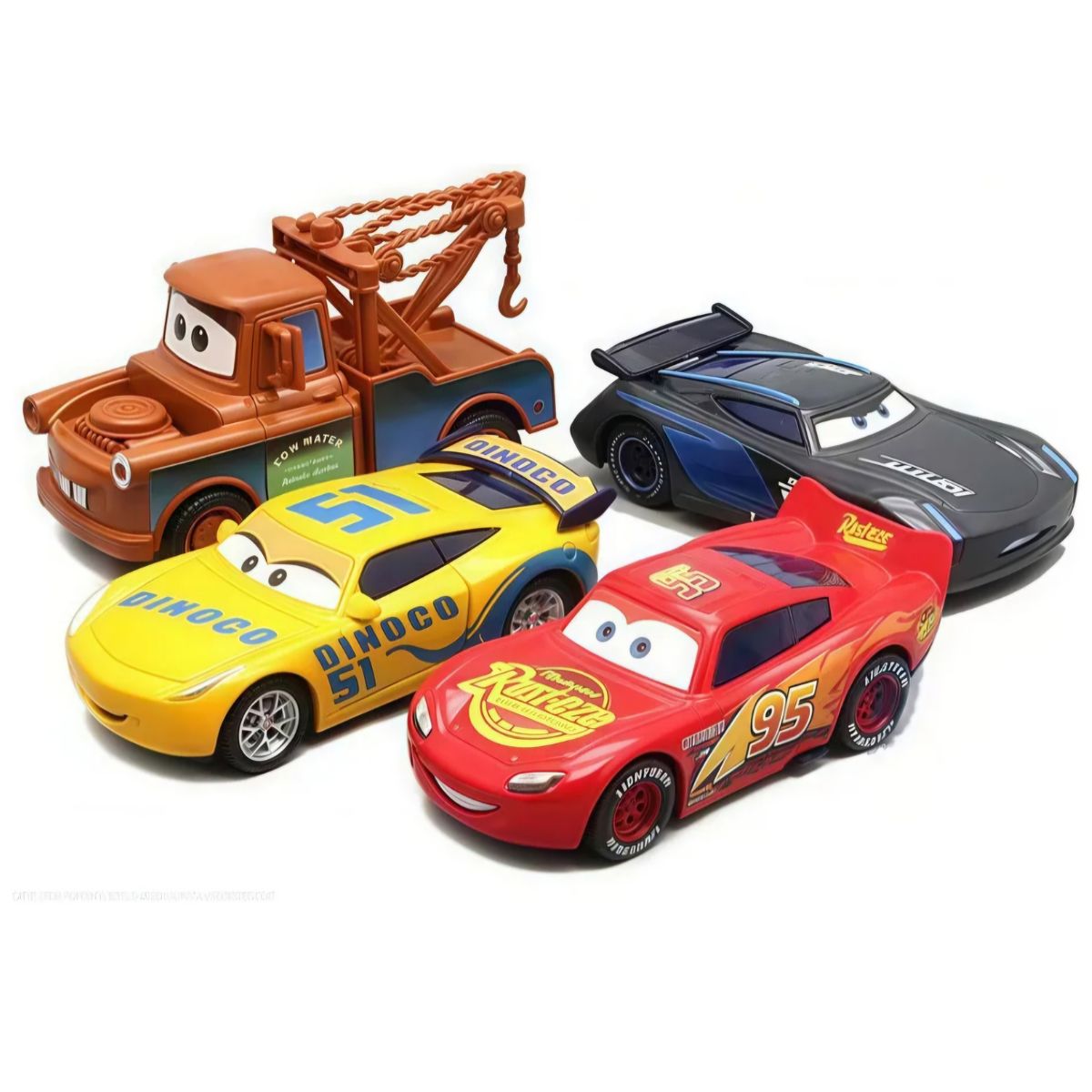 VEHÍCULO PACK 4 CARROS CARS RAYO MCQUEEN METAL JUGUETE NIÑOS - 9
