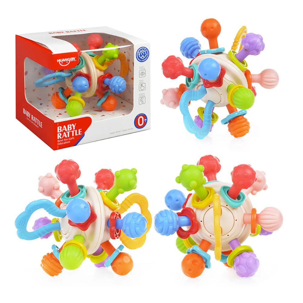JUGUETE SENSORIAL CON MORDEDOR PARA BEBES PARA LA DENTICION - 8