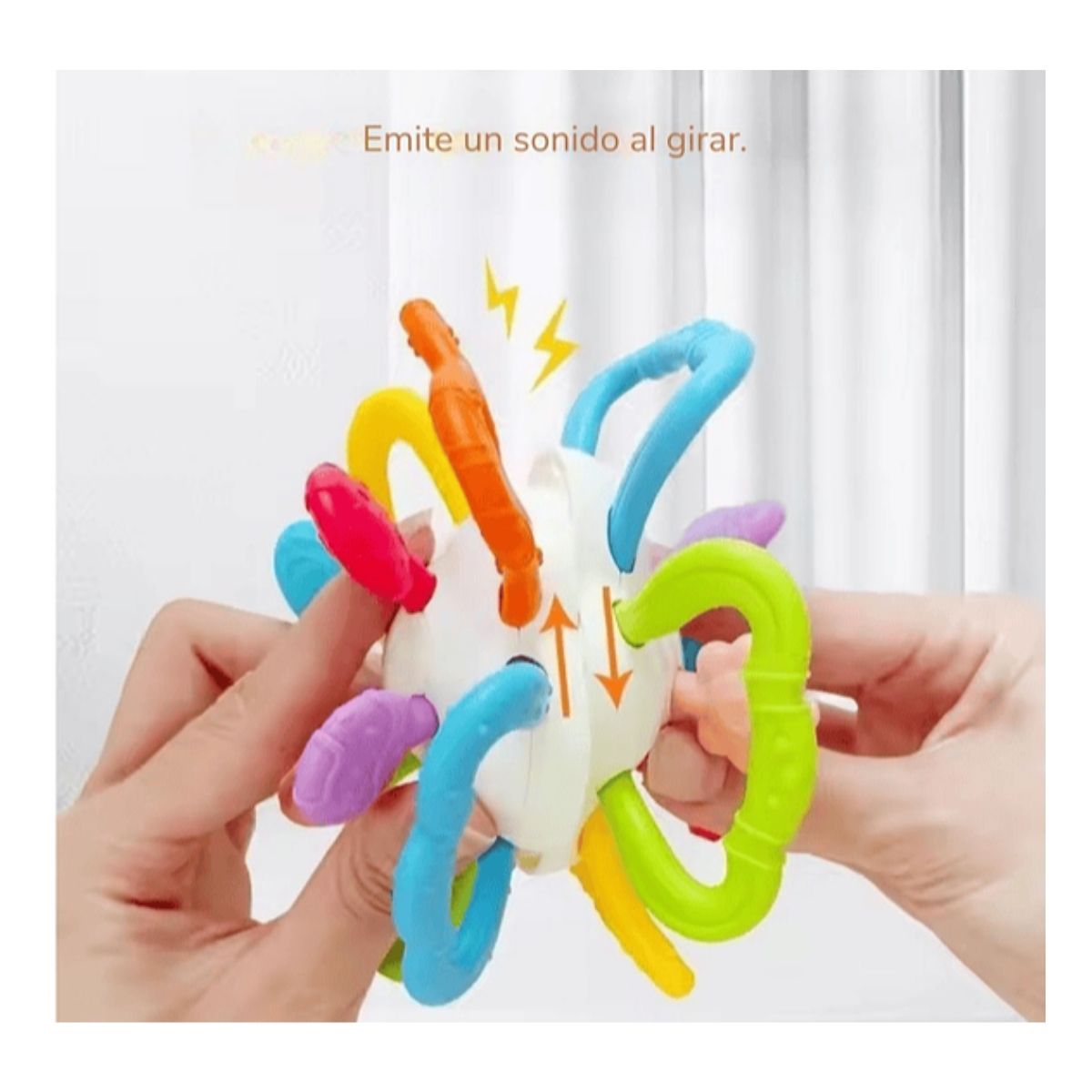 JUGUETE SENSORIAL CON MORDEDOR PARA BEBES PARA LA DENTICIÓN - 5