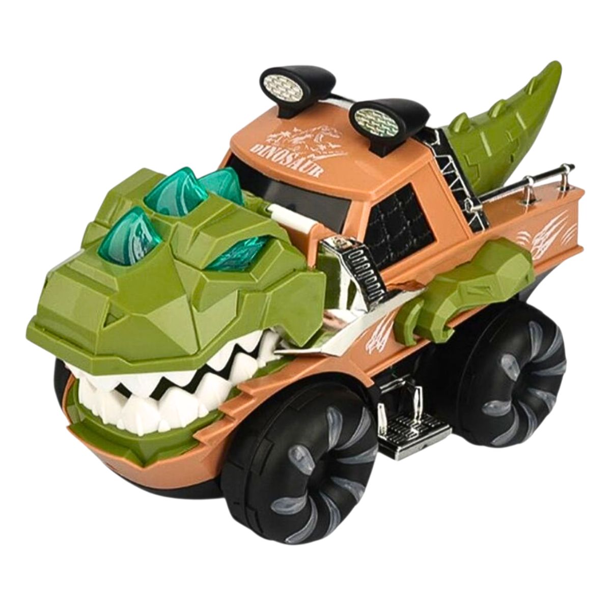 CARRO DINOSAURIO CON LUCES Y SONIDO REALISTA GIRA 360° - 1