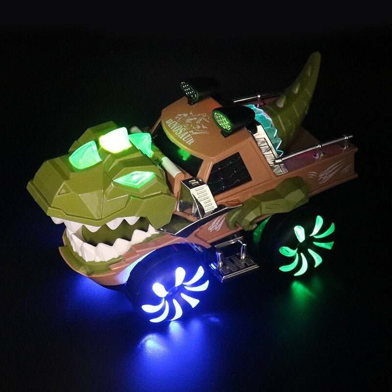 CARRO DINOSAURIO CON LUCES Y SONIDO REALISTA GIRA 360° - 3