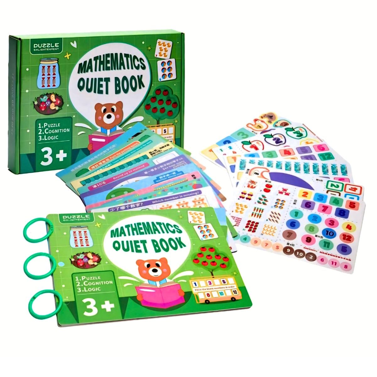 LIBRO DE MATEMATICAS COGNITIVO REUTILIZABLE MONTESSORI OSITO - 1