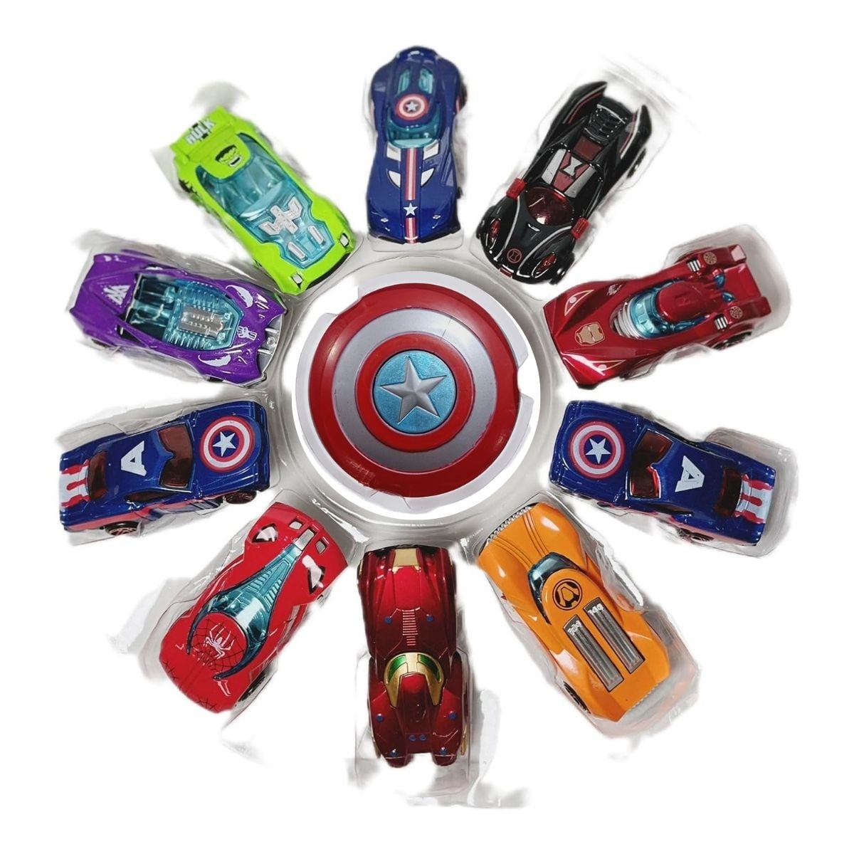 JUGUETE PACK 10 CARROS DE METAL AVENGERS CON LICENCIA MARVEL - 2