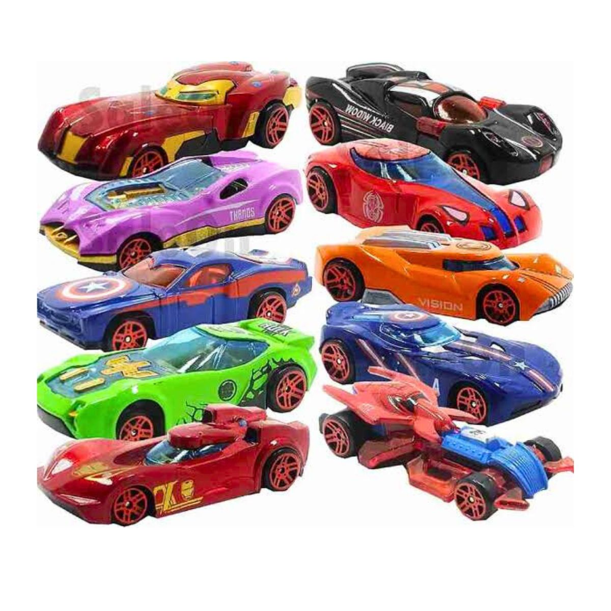 JUGUETE PACK 10 CARROS DE METAL AVENGERS CON LICENCIA MARVEL - 8