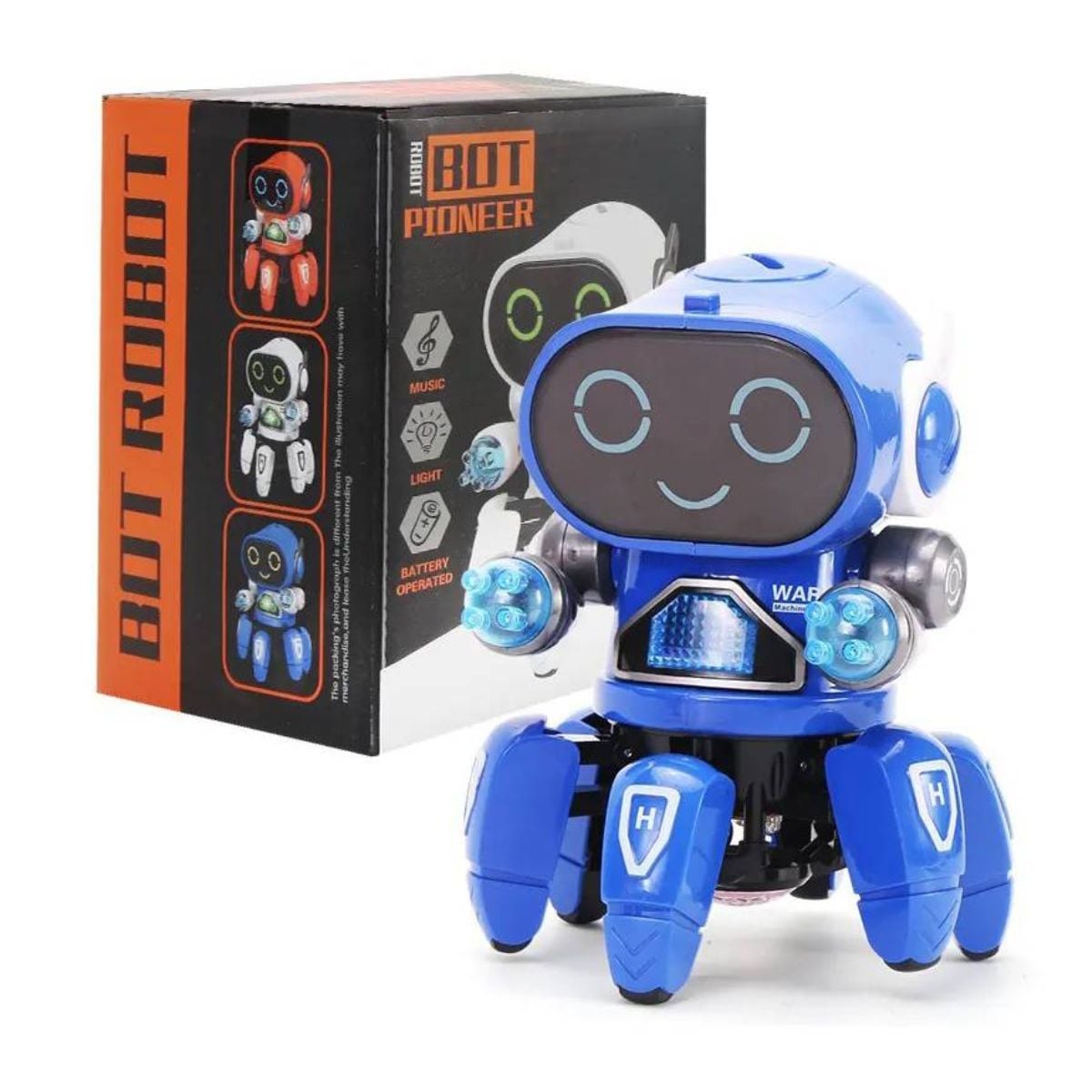 ROBOT BAILARÍN INTERACTIVO AZUL CON LUCES LED, MÚSICA, MOVIMIENTOS PARA NIÑOS - 2