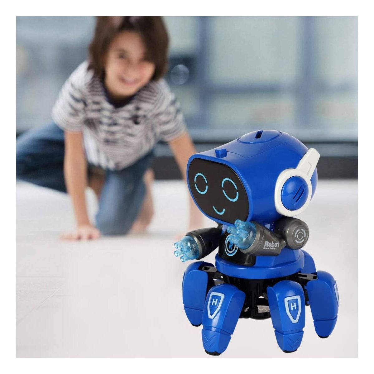 ROBOT BAILARÍN INTERACTIVO AZUL CON LUCES LED, MÚSICA, MOVIMIENTOS PARA NIÑOS - 7