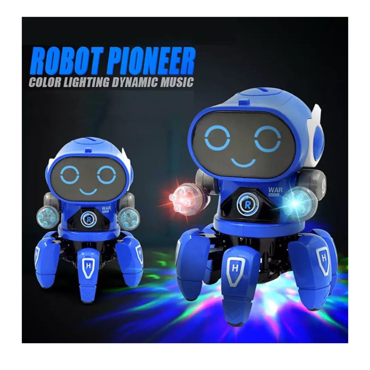 ROBOT BAILARÍN INTERACTIVO AZUL CON LUCES LED, MÚSICA, MOVIMIENTOS PARA NIÑOS - 8