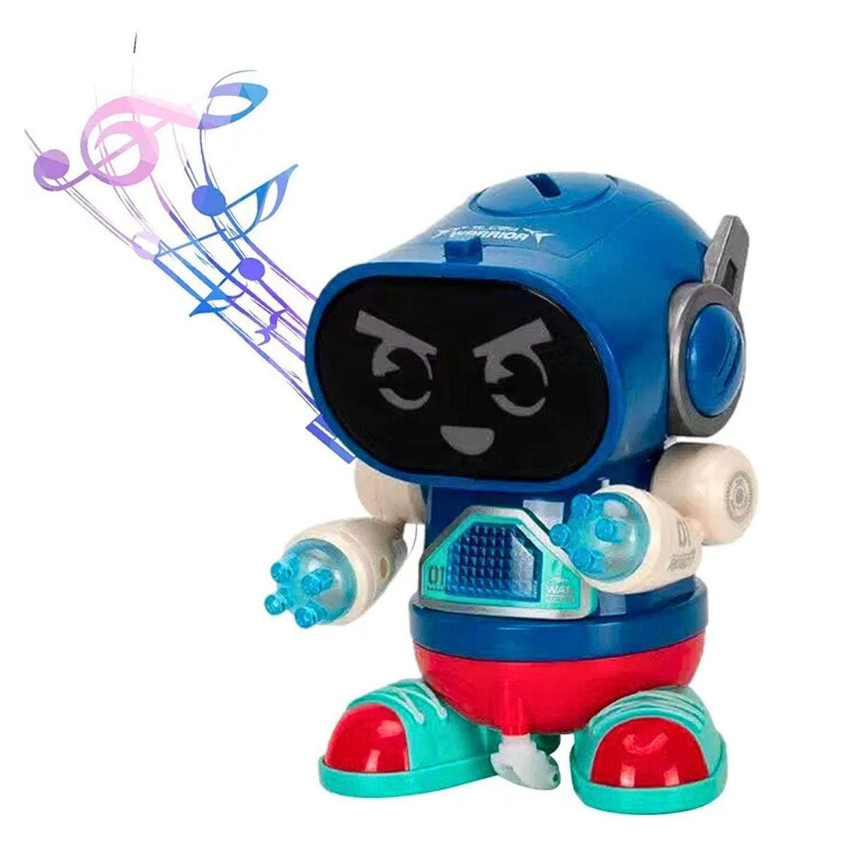JUGUETE DIVERTIDO ROBOT PARA NIÑOS CAMINA CON LUCES SONIDOS AZUL - 1