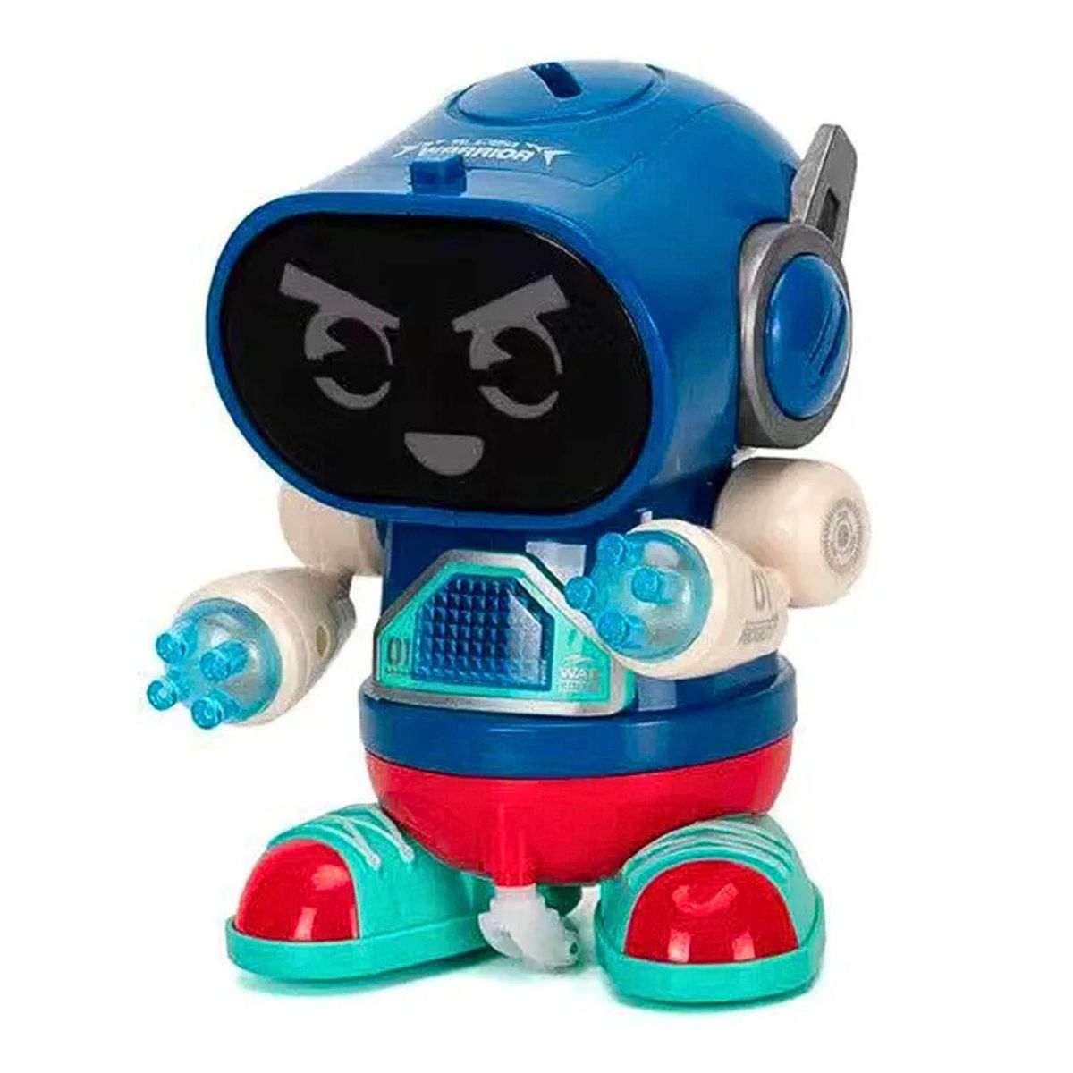 JUGUETE DIVERTIDO ROBOT PARA NIÑOS CAMINA CON LUCES SONIDOS AZUL - 4