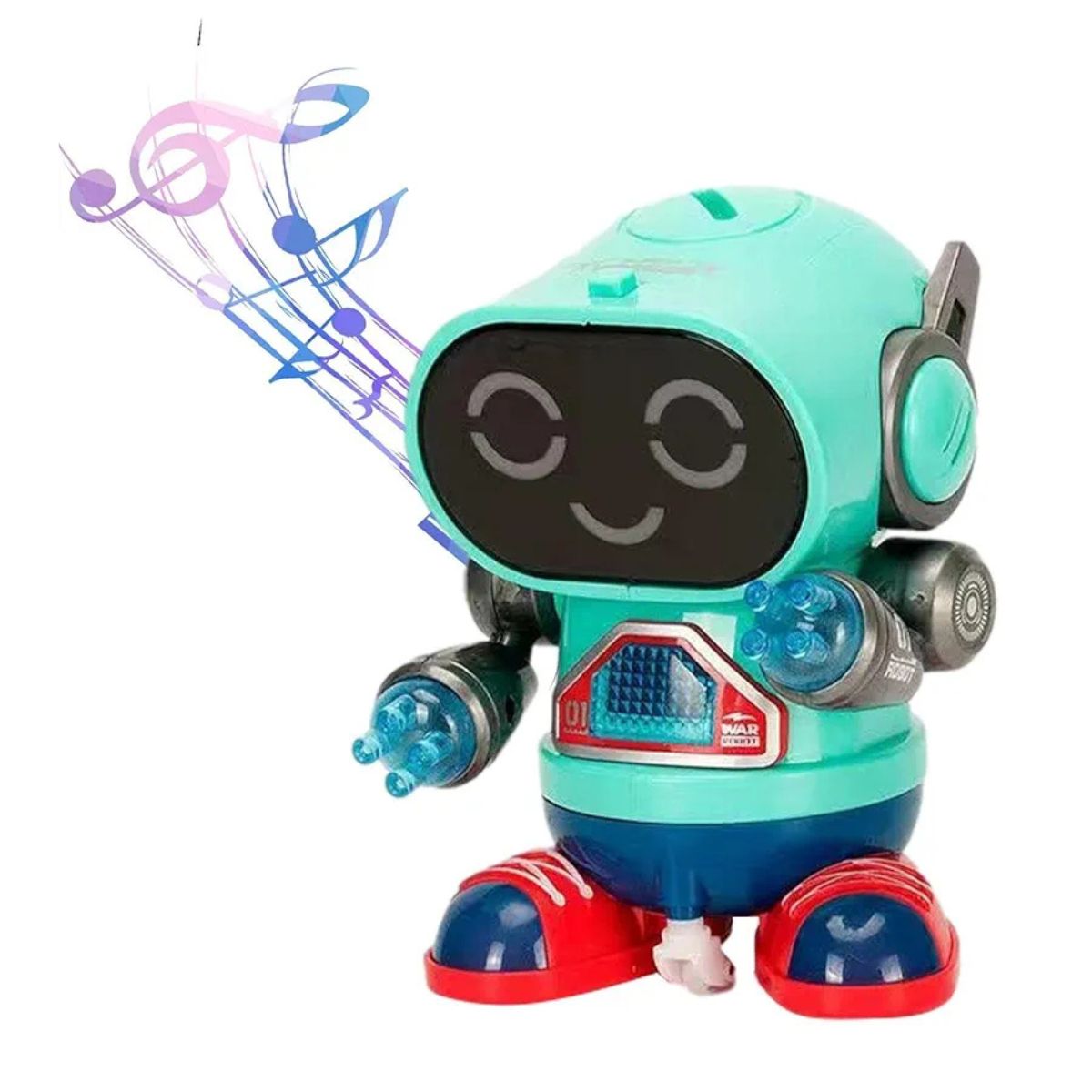 JUGUETE DIVERTIDO ROBOT VERDE PARA NIÑOS CAMINA CON LUCES SONIDOS - 8