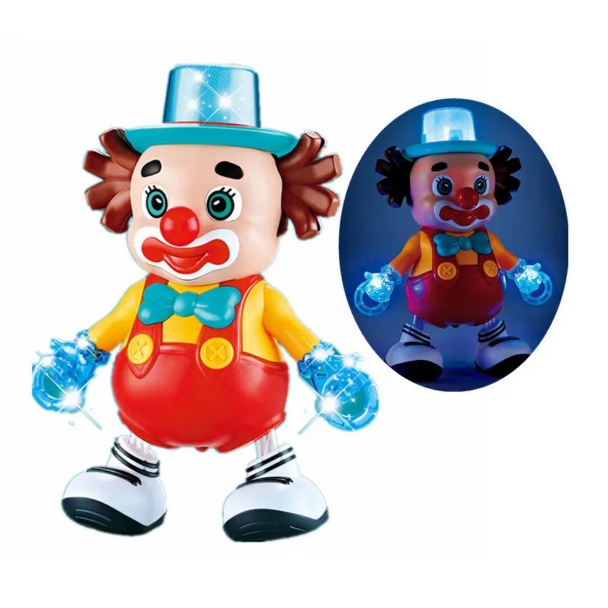 JUGUETE ROBOT PAYASO BAILARÍN ELECTRÓNICO LUZ Y SONIDO - 2