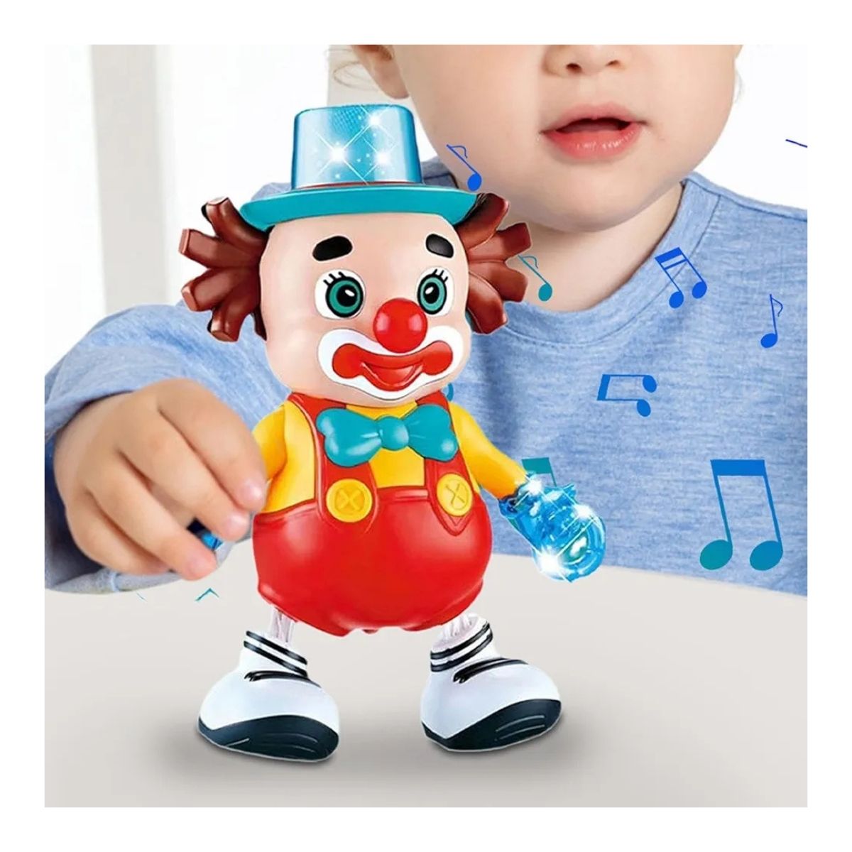 JUGUETE ROBOT PAYASO BAILARÍN ELECTRÓNICO LUZ Y SONIDO - 3