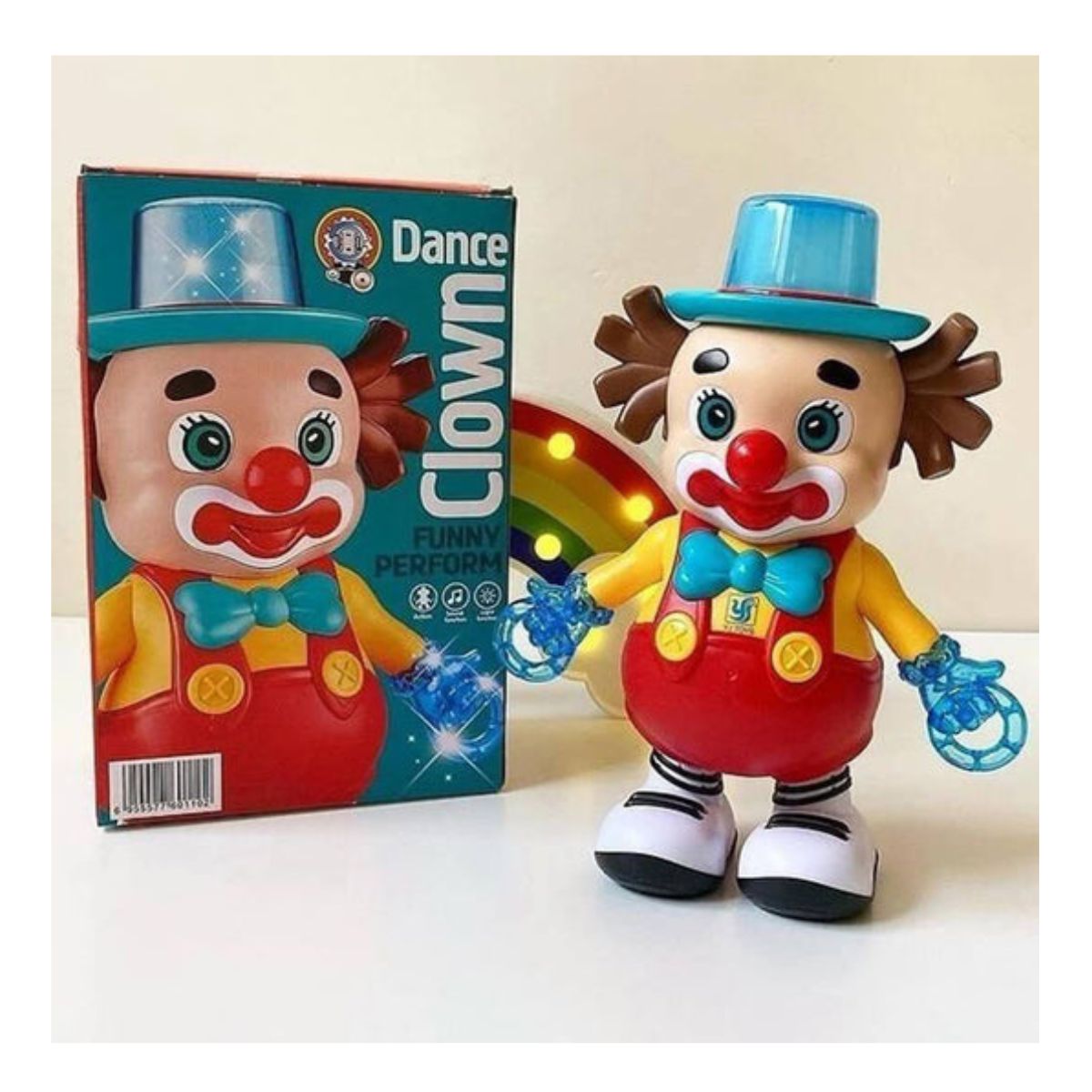 JUGUETE ROBOT PAYASO BAILARÍN ELECTRÓNICO LUZ Y SONIDO - 8