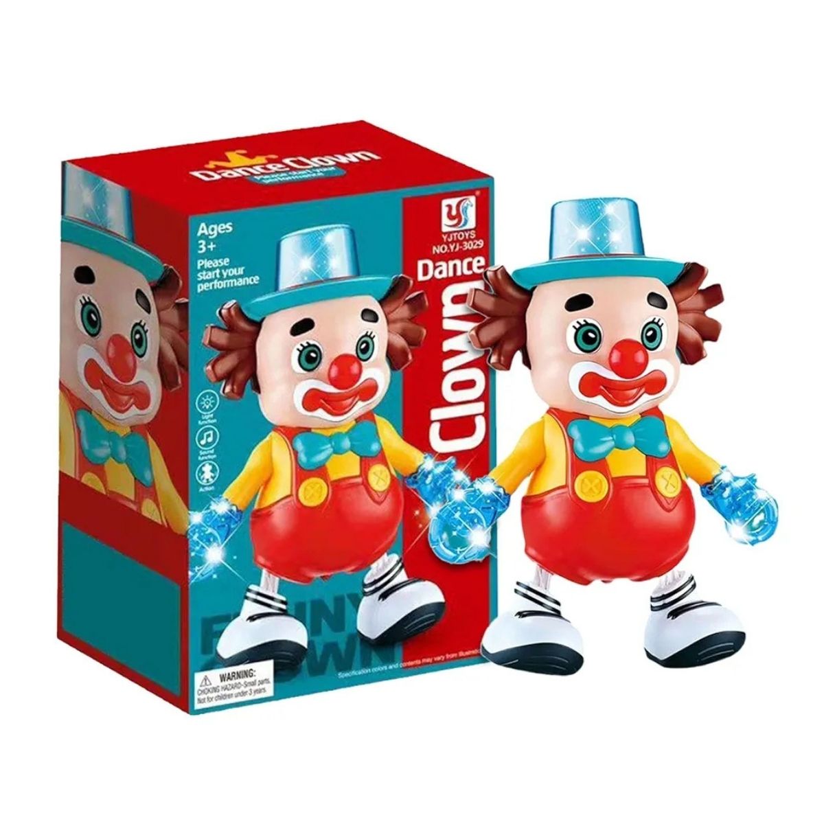 JUGUETE ROBOT PAYASO BAILARÍN ELECTRÓNICO LUZ Y SONIDO - 9