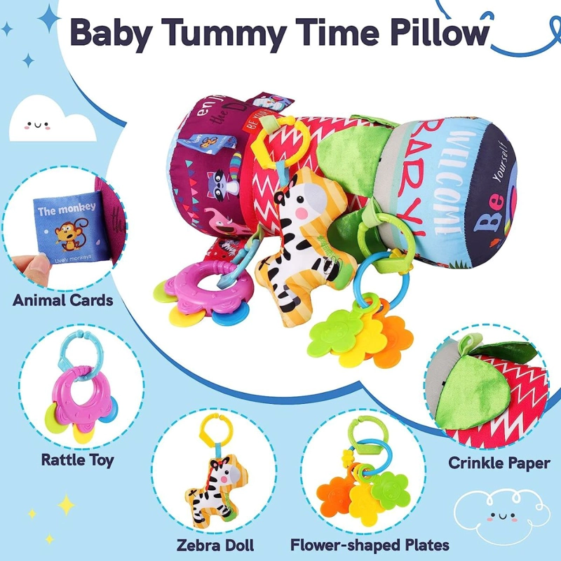 RODILLO PARA ESTIMULACION DE GATEO DEL BEBE CON SONAJERO - 7