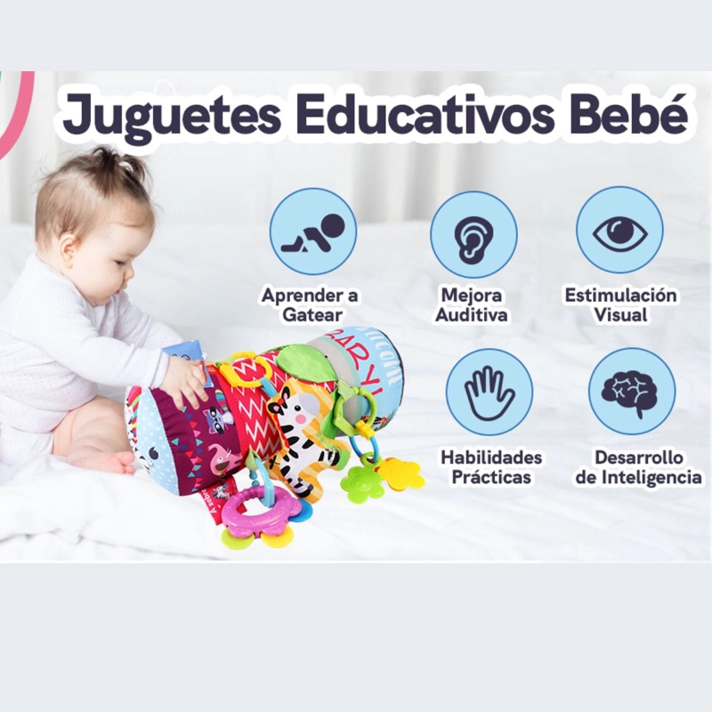 RODILLO PARA ESTIMULACION DE GATEO DEL BEBE CON SONAJERO - 10