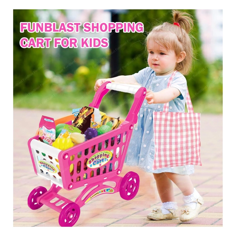 JUGUETE CARRITO DE COMPRAS 56 PIEZAS PARA NIÑAS SUPERMERCADO - 10