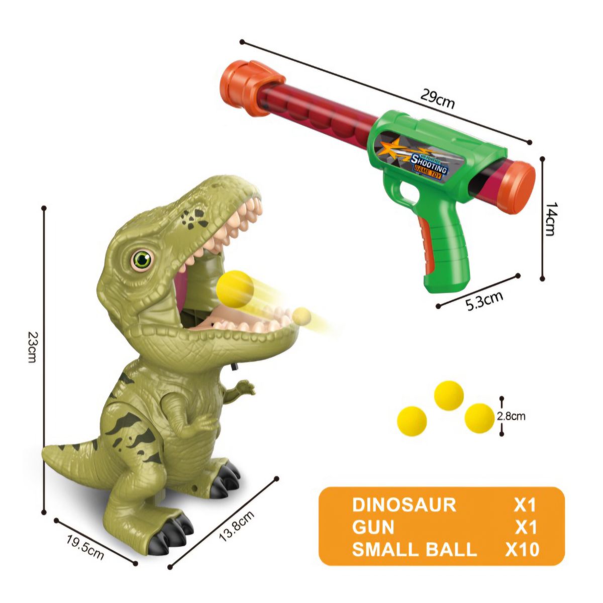 JUGUETE DE TIRO PISTOLA CON DINOSAURIO LUZ Y SONIDO CATAPULT - 4