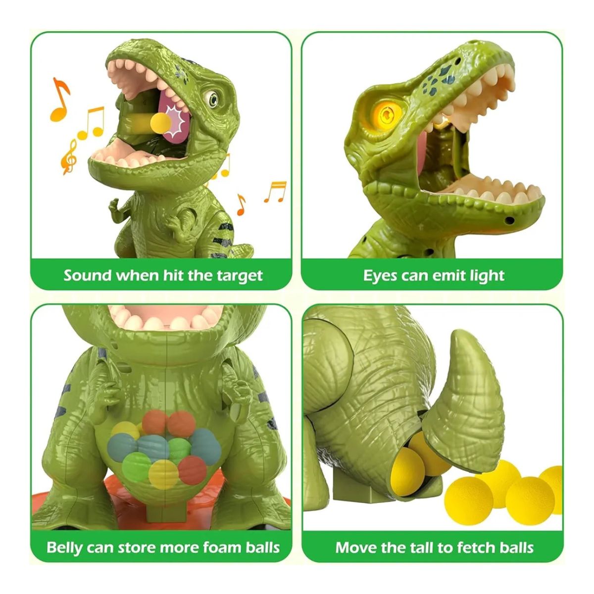 JUGUETE DE TIRO PISTOLA CON DINOSAURIO LUZ Y SONIDO CATAPULT - 8