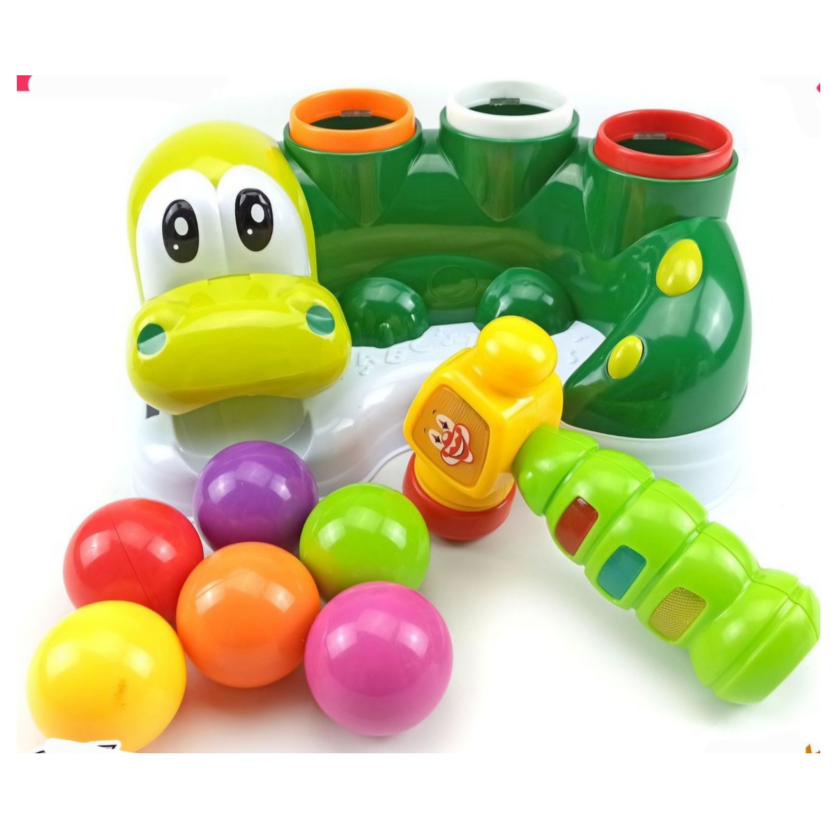 JUGUETE DE ENCAJE Y ESTIMULACION PARA BEBES CON MARTILLO MUSICAL CON LUZ - 2