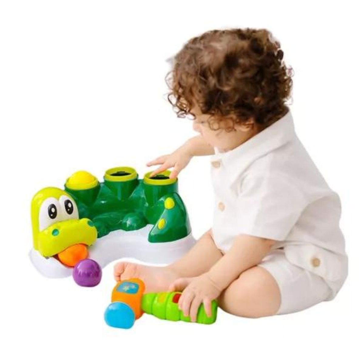 JUGUETE DE ENCAJE Y ESTIMULACION PARA BEBES CON MARTILLO MUSICAL CON LUZ - 7