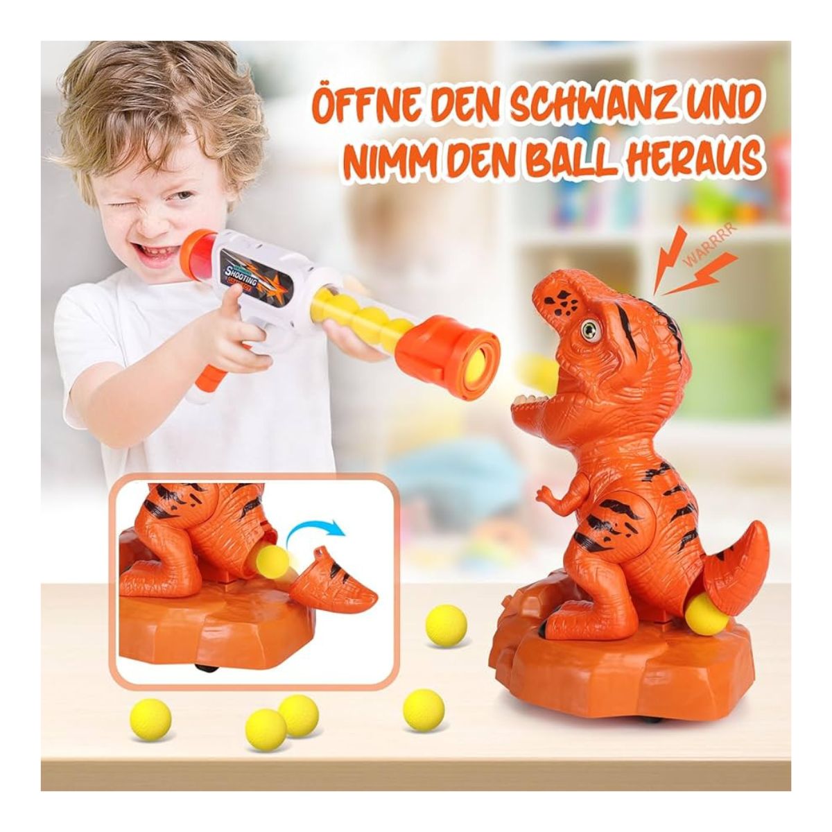 JUGUETE DE TIRO PISTOLA CON DINOSAURIO LUZ Y SONIDO CATAPULT DINOSAUR JUEGO DE PUNTERIA - 8