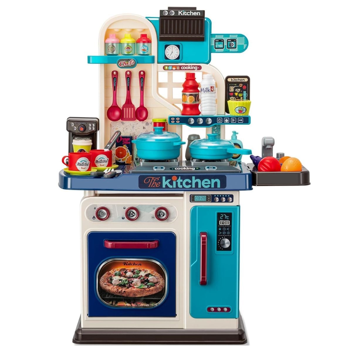 JUGUETE COCINA PARA NIÑOS 53 PIEZAS CON LUZ Y SONIDO UNISEX - 1