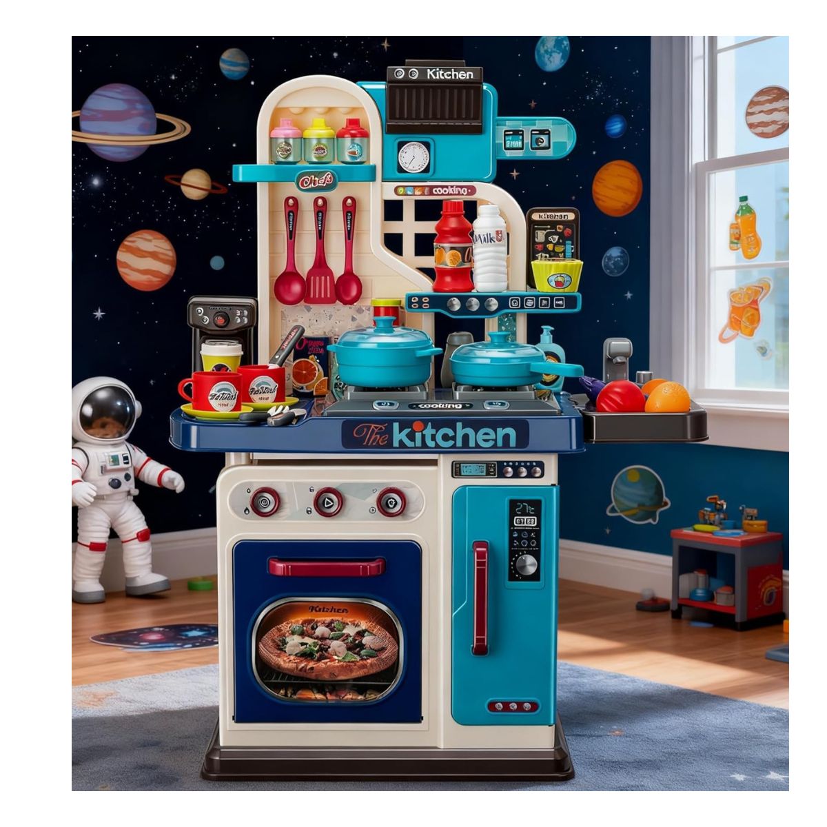 JUGUETE COCINA PARA NIÑOS 53 PIEZAS CON LUZ Y SONIDO UNISEX - 2