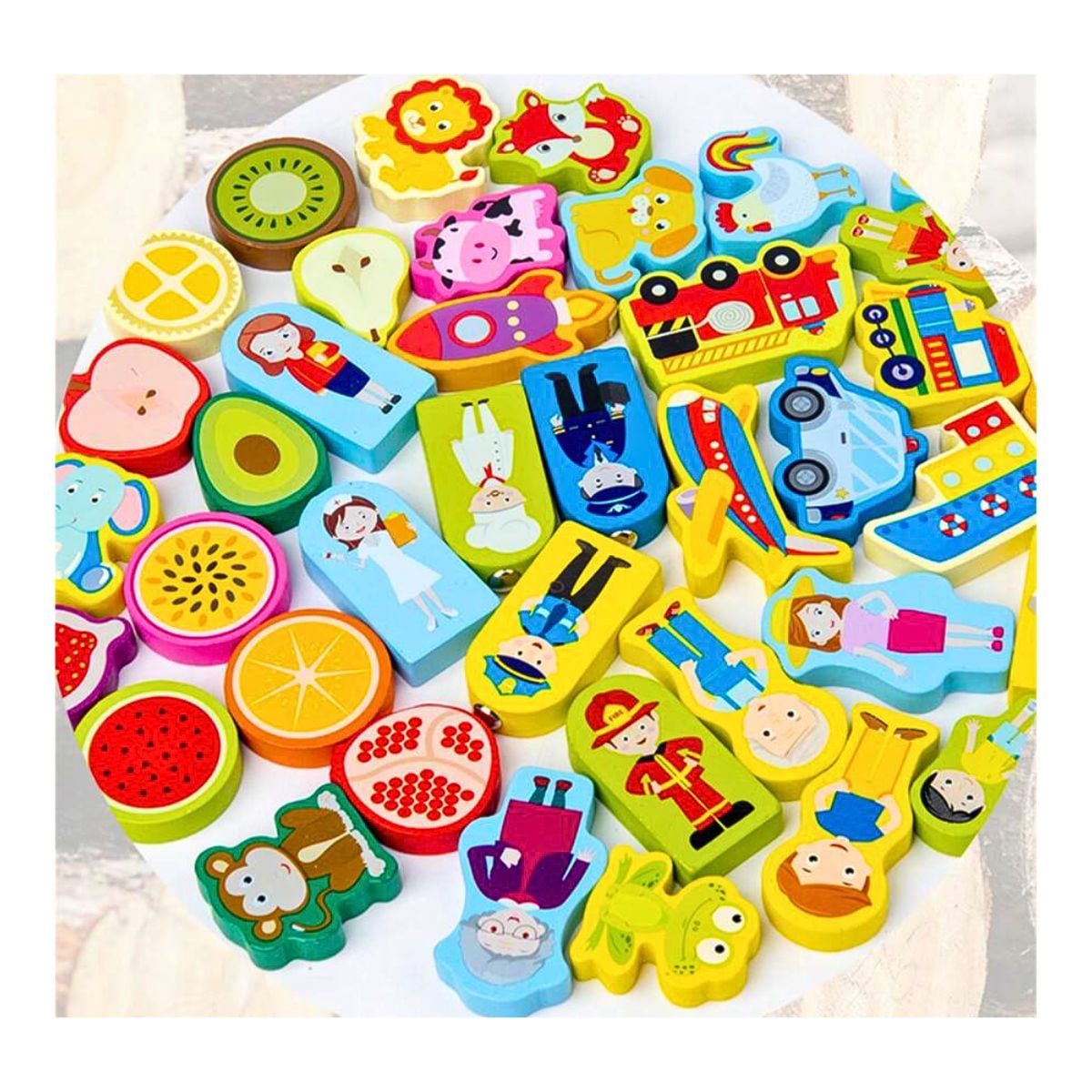 JUEGO TABLERO MONTESSORI DE MADERA DIDACTICO EDUCATIVO PARA NIÑOS CON PESCA - 3