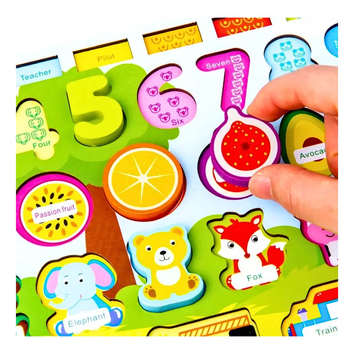 JUEGO TABLERO MONTESSORI DE MADERA DIDACTICO EDUCATIVO PARA NIÑOS CON PESCA - 5