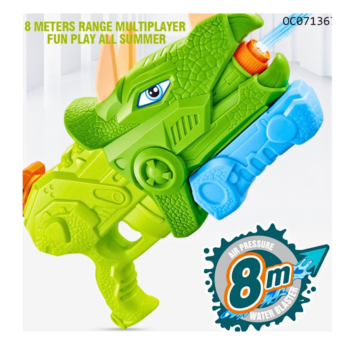 CHISGUETE PISTOLA DE AGUA WATER GUN DINOSAURIO TRICERATOPS 41 CM PARA NIÑOS - 4
